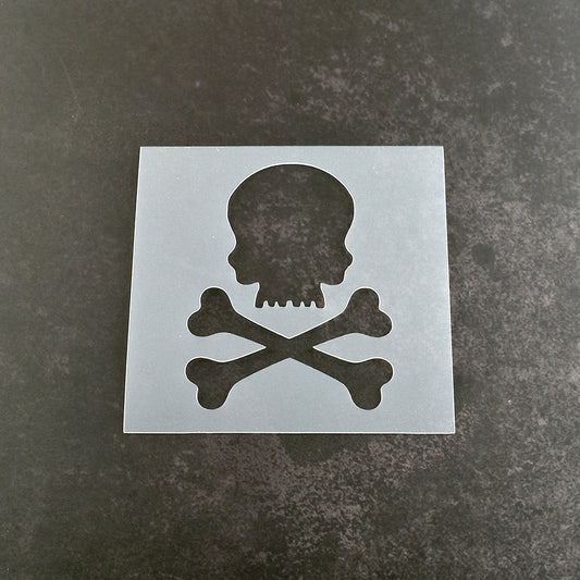 Skull and Crossbones Stencil - Design 1