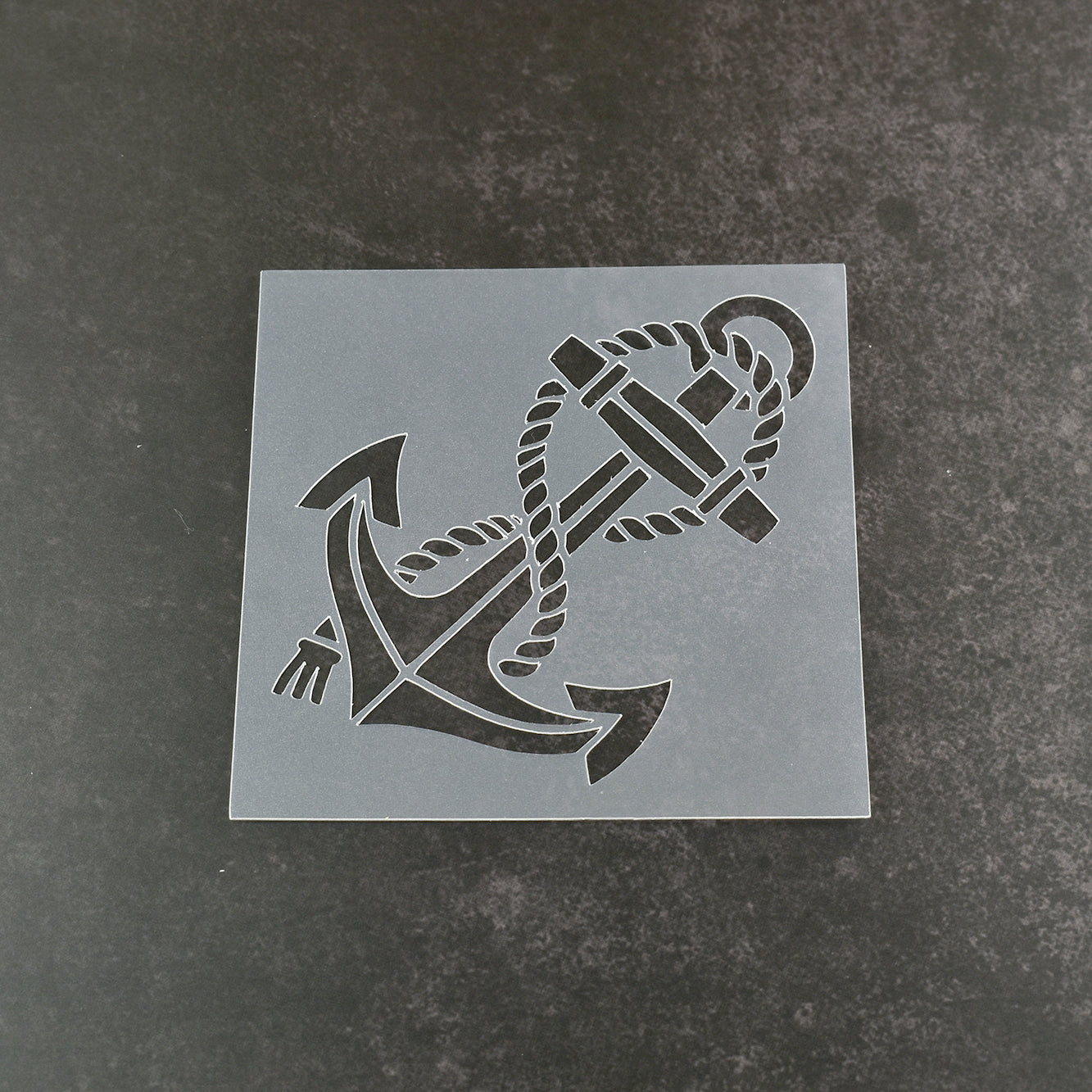Anchor with Rope Stencil