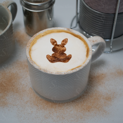 Easter Bunny - Reusable Coffee Stencil