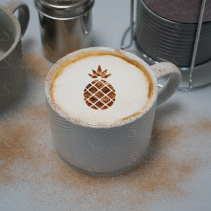 Pineapple 2 - Reusable Coffee Stencil