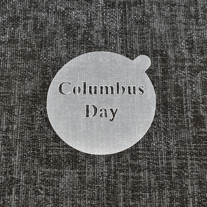 Columbus Day - Reusable Coffee Stencil