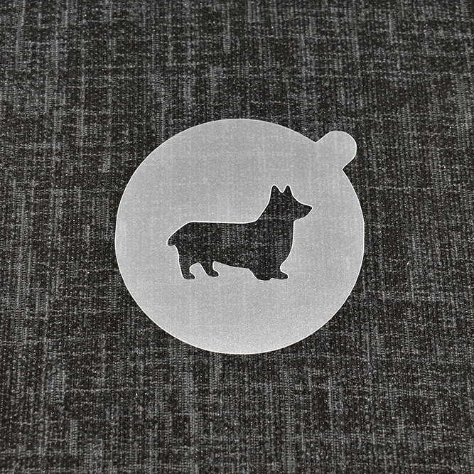 Corgi Dog Animal - Reusable Coffee Stencil