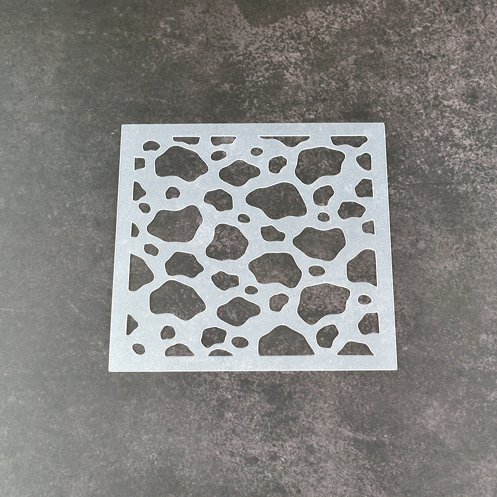 Cowhide Spots Pattern Stencil