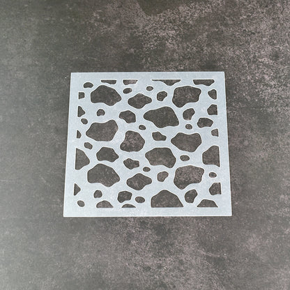 Cowhide Spots Pattern Stencil