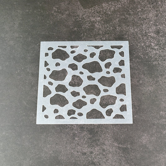 Cowhide Spots Pattern Stencil