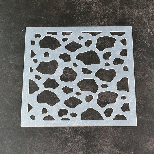 Cowhide Spots Pattern Stencil