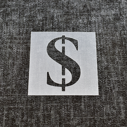 Dollar Symbol Stencil