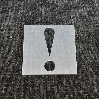 Exclamation Mark Stencil