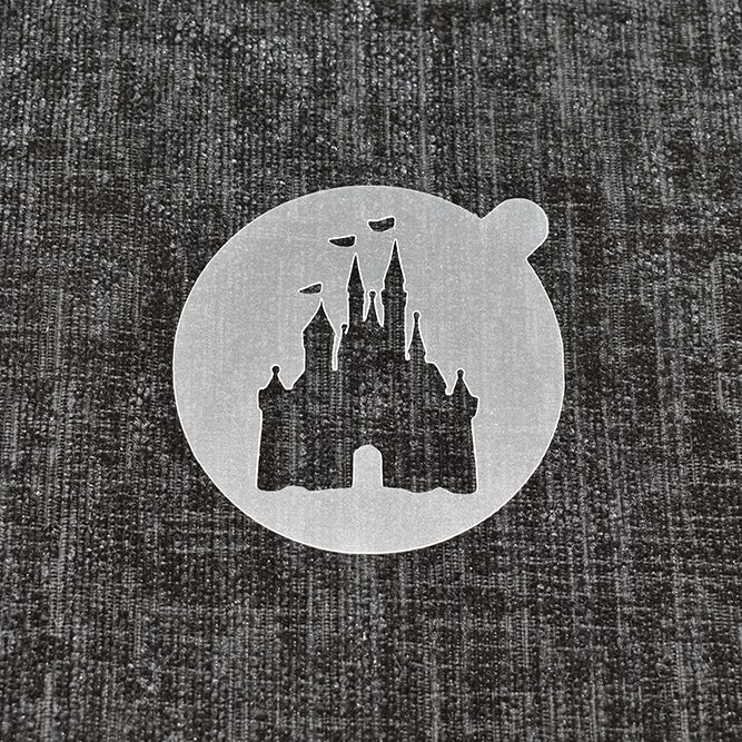 Fantasy Castle - Reusable Coffee Stencil