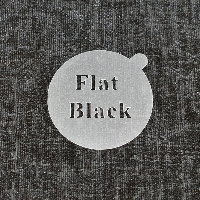 Flat Black - Reusable Coffee Stencil