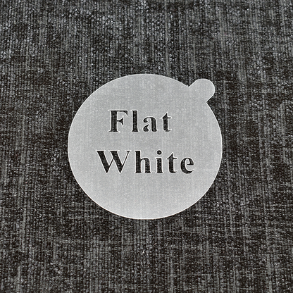 Flat White - Reusable Coffee Stencil