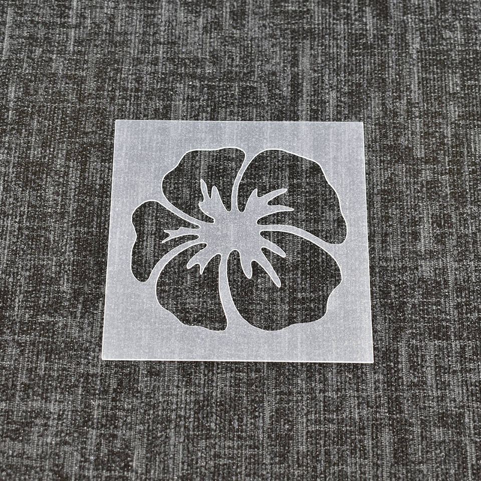 Hibiscus Head Floral Flower - Reusable Stencil