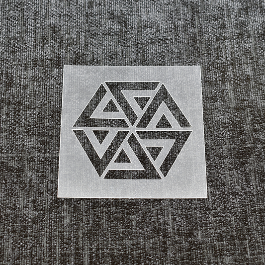 Geometric Hexagon 2 Stencil
