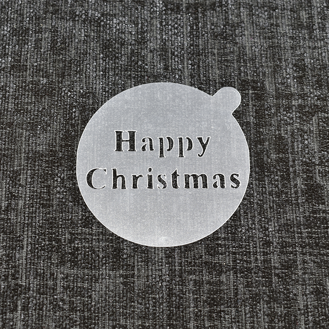 Happy Christmas - Reusable Coffee Stencil