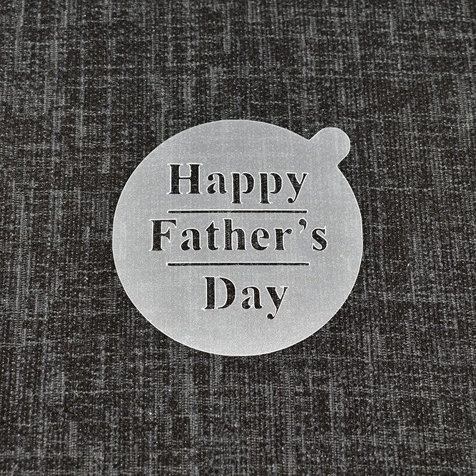 Happy Father's Day Text Lines - Reusable Coffee Stencil