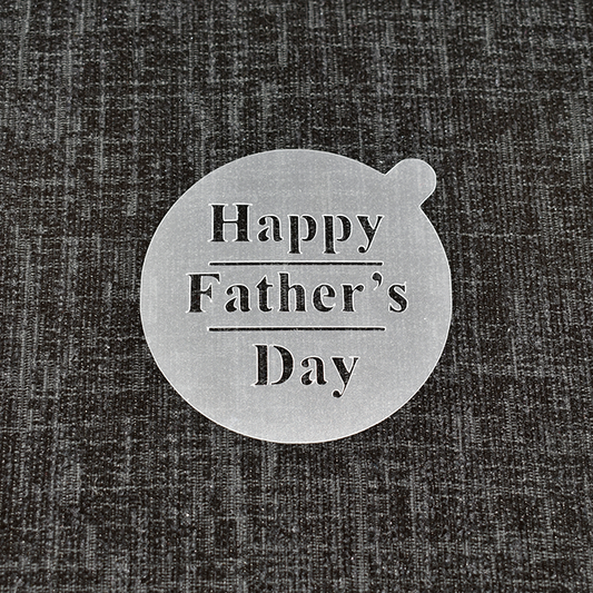 Happy Father's Day Text Lines - Reusable Coffee Stencil