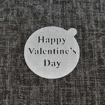 Happy Valentine's Day - Reusable Coffee Stencil