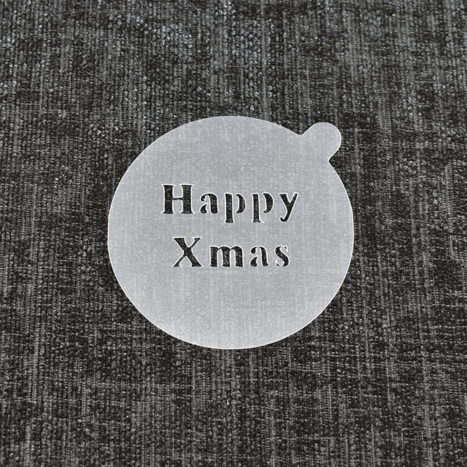 Happy Xmas - Reusable Coffee Stencil