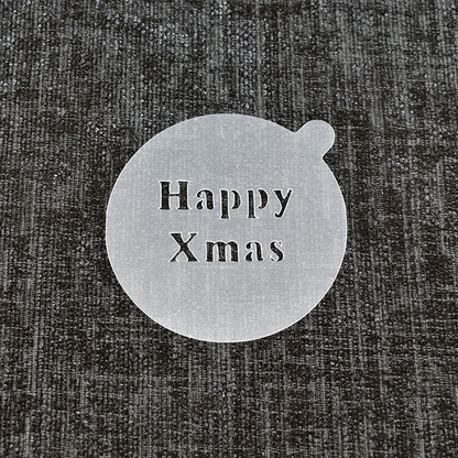 Happy Xmas - Reusable Coffee Stencil