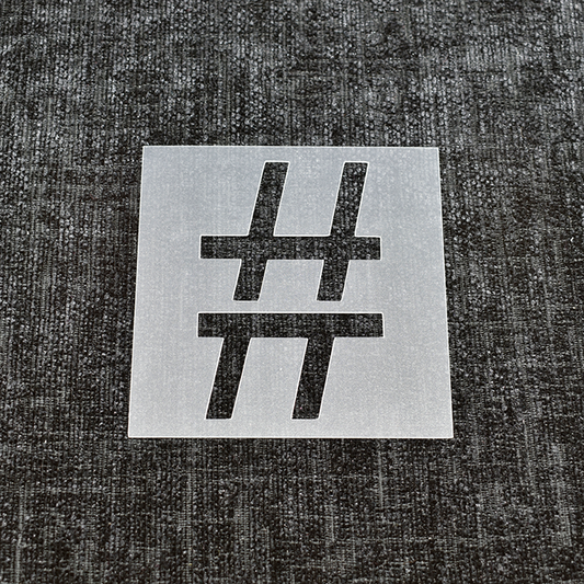 Hashtag Symbol - Reusable Shape Stencil