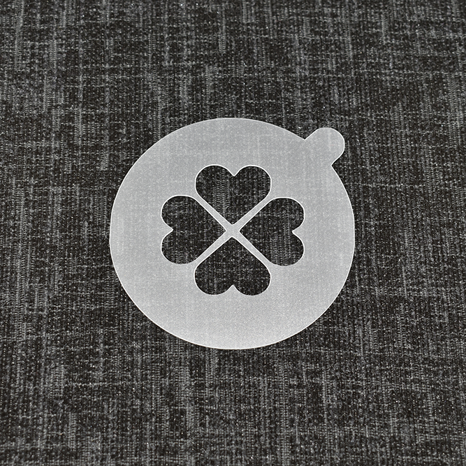 Heart Clover - Reusable Coffee Stencil