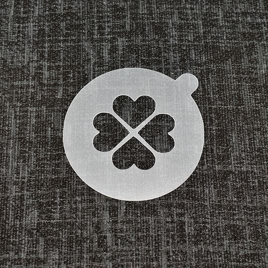 Heart Clover - Reusable Coffee Stencil