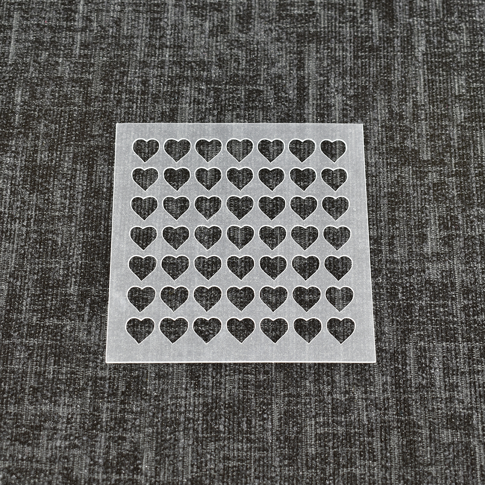 Hearts - Design 1 - Reusable Pattern Stencil