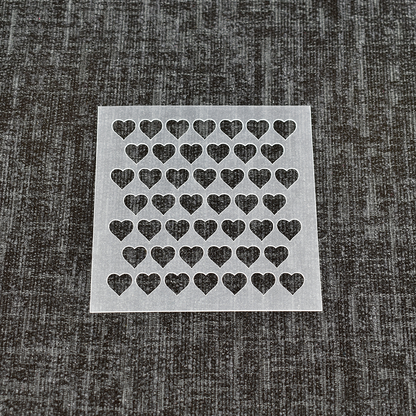 Hearts - Design 2 - Reusable Pattern Stencil