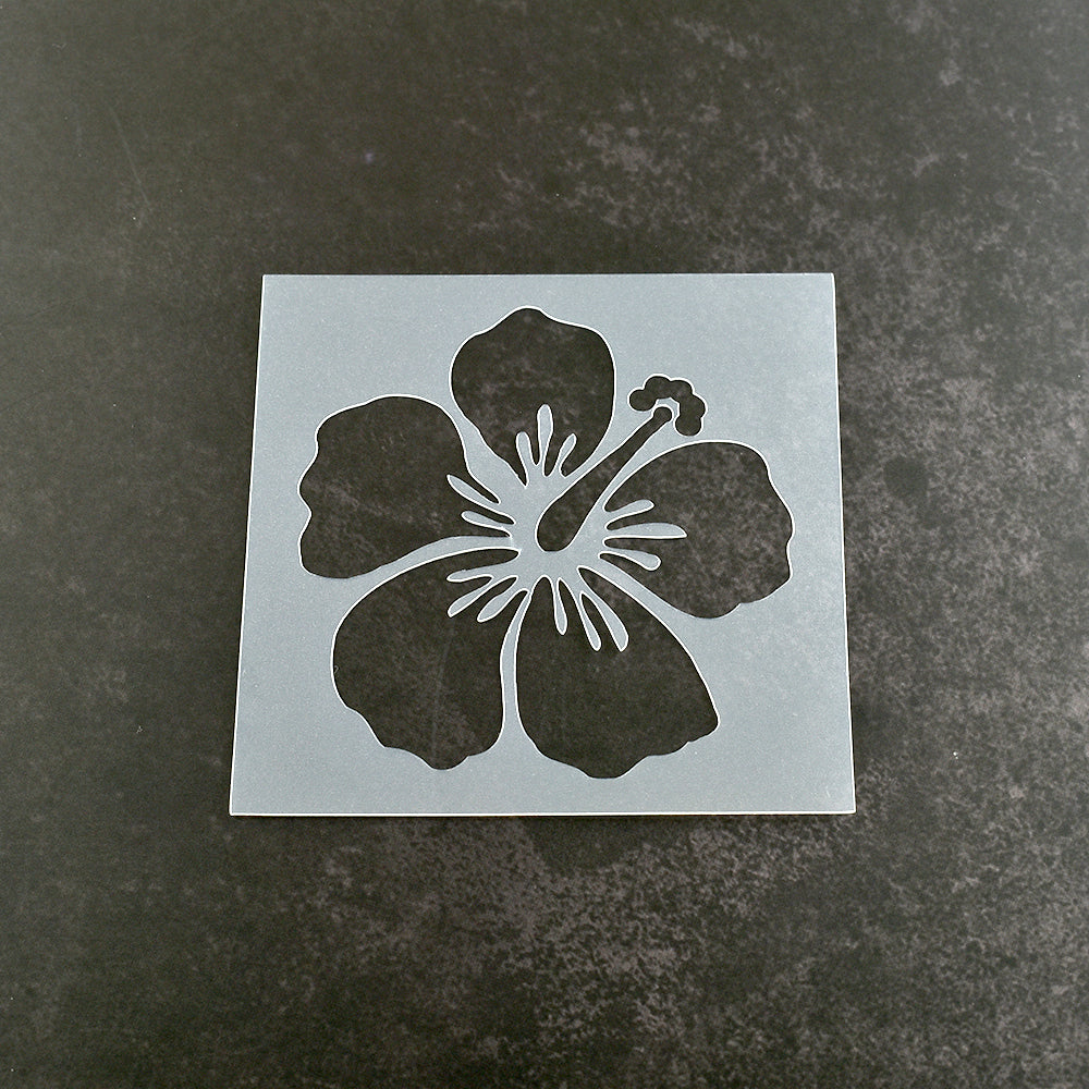 Hibiscus Floral Flower Stencil