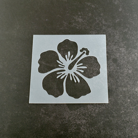 Hibiscus Floral Flower Stencil