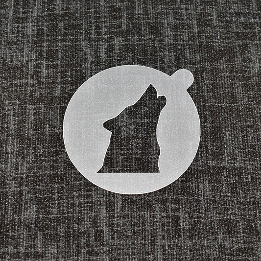 Howling Wolf - Reusable Coffee Stencil