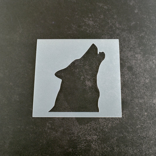 Howling Wolf Stencil