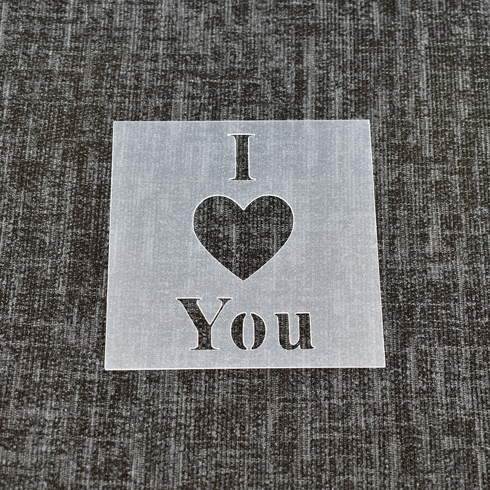 I Love You (Text) Stencil