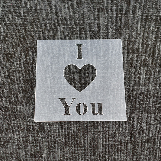 I Love You (Text) Stencil