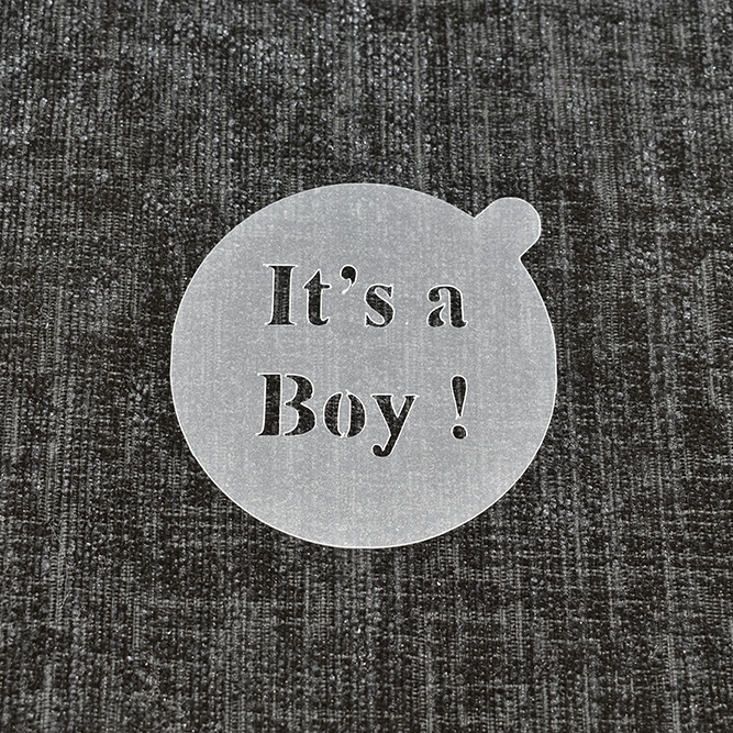 It's a Boy ! - Reusable Coffee Stencil