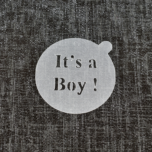 It's a Boy ! - Reusable Coffee Stencil