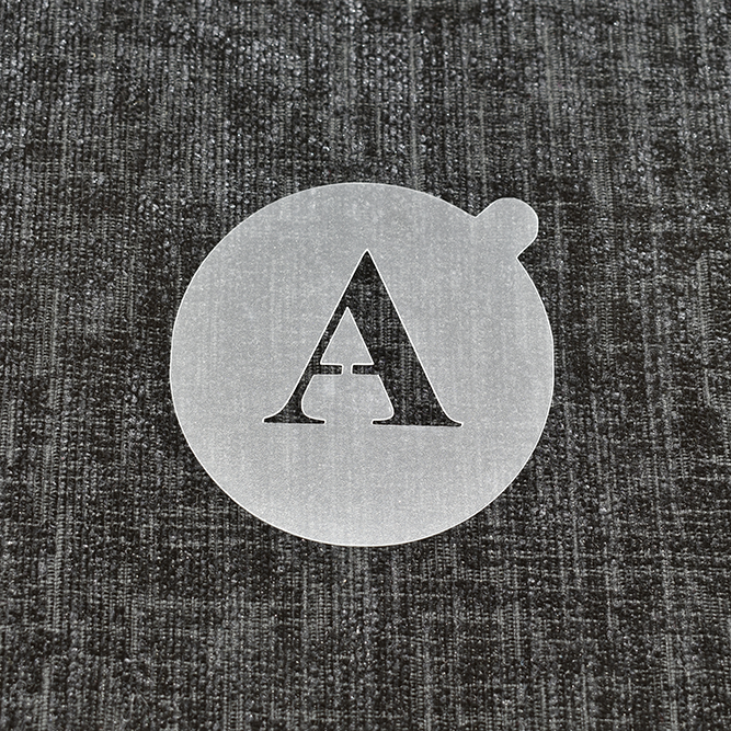 Letter A - Reusable Coffee Stencil