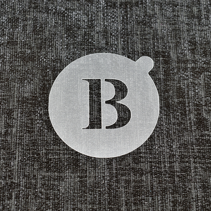 Letter B - Reusable Coffee Stencil