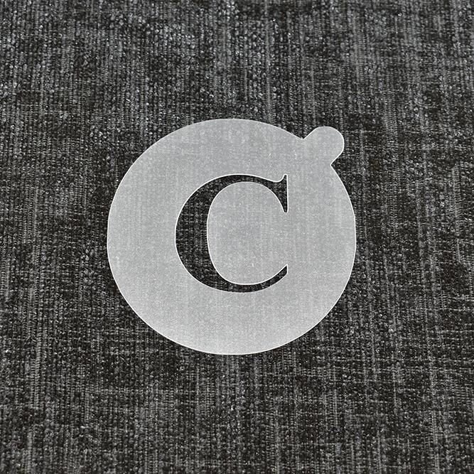 Letter C - Reusable Coffee Stencil