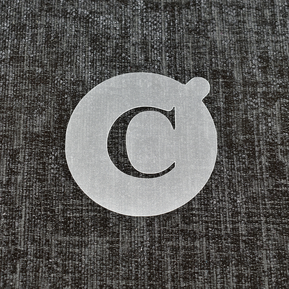 Letter C - Reusable Coffee Stencil