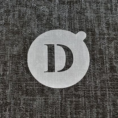 Letter D - Reusable Coffee Stencil