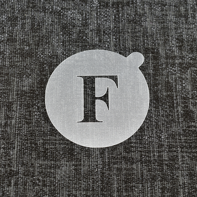 Letter F - Reusable Coffee Stencil