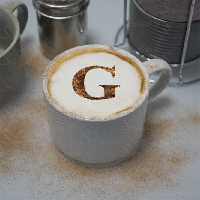 Letter G - Reusable Coffee Stencil