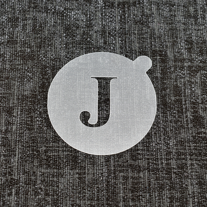 Letter J - Reusable Coffee Stencil