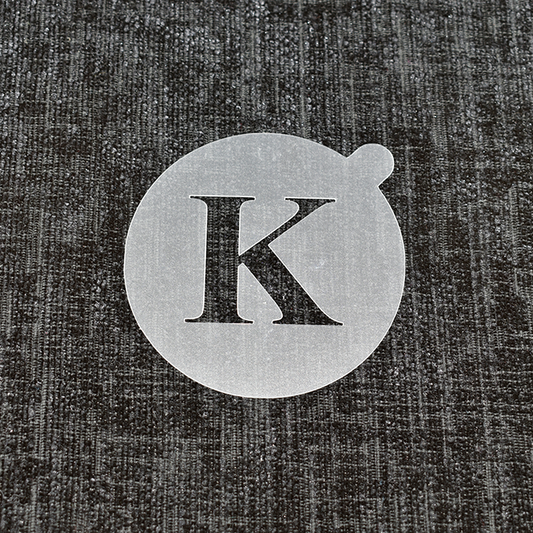 Letter K - Reusable Coffee Stencil