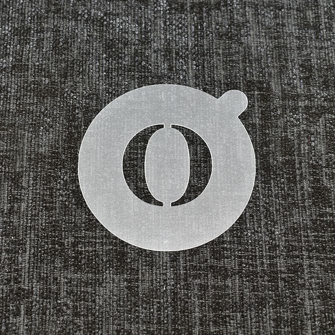 Letter O - Reusable Coffee Stencil