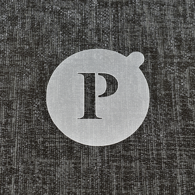 Letter P - Reusable Coffee Stencil