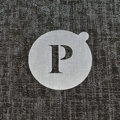 Letter P - Reusable Coffee Stencil