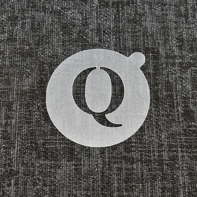 Letter Q - Reusable Coffee Stencil