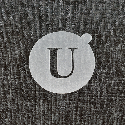 Letter U - Reusable Coffee Stencil